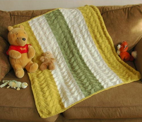 Double Pennant Baby Blanket Double Pennant Baby Blanket