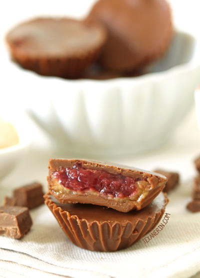 Peanut Butter and Jelly Chocolate Cups