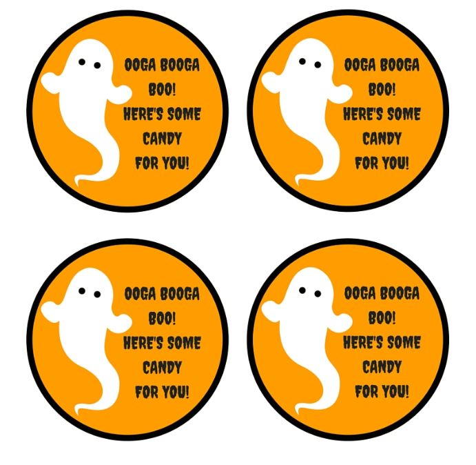 Free Printable Ghost Candy Tags