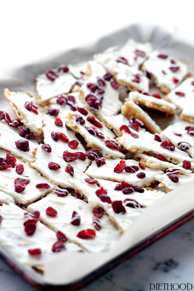 Cranberry Bliss Saltine Cracker Toffee