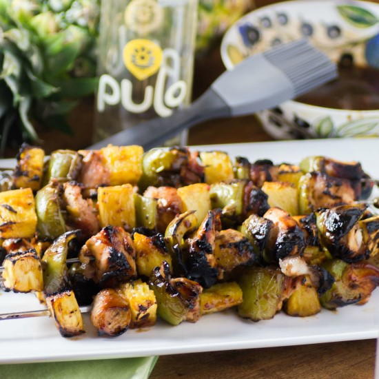 Bacon Wrapped Chicken Pineapple Skewers Bacon Wrapped Chicken & Pineapple Skewers