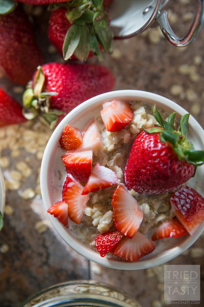 Strawberries Cream Oatmeal Strawberries & Cream Oatmeal