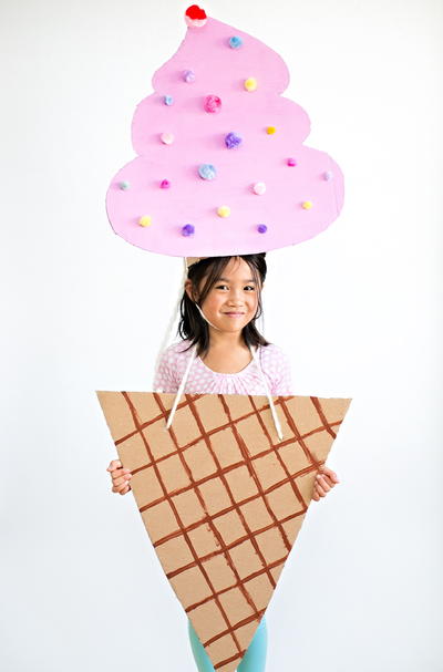 Ice Cream Cone DIY Halloween Costume