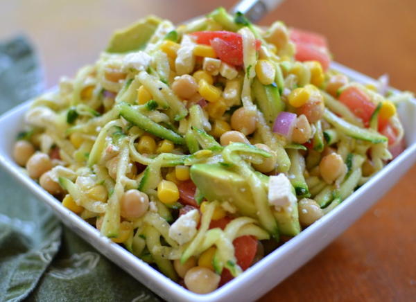 Zucchini Chickpea Avocado Salad Zucchini Chickpea Avocado Salad
