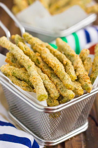Baked Parmesan Green Bean Fries Baked Parmesan Green Bean Fries