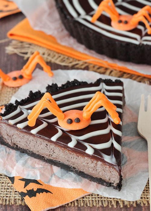 Spiderweb Chocolate Tart Spiderweb Chocolate Tart