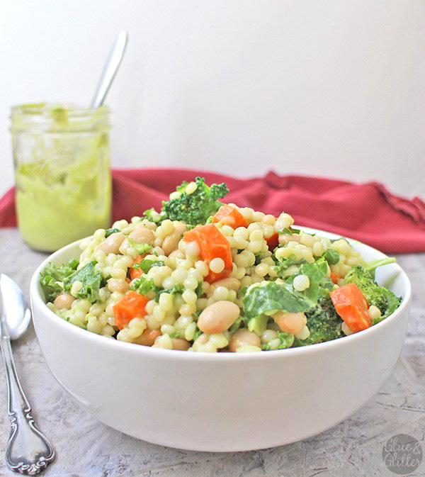 Israeli Couscous Salad with Creamy Avocado Dressing Israeli Couscous Salad with Creamy Avocado Dressing