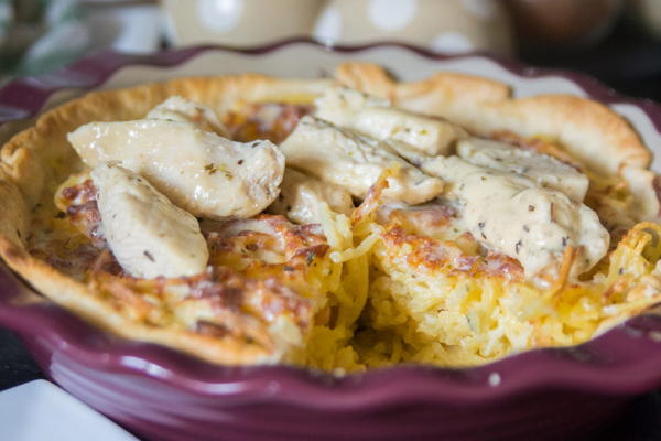 Olive Garden's Chicken Alfredo Spaghetti Pie Copycat Recipe Olive Garden's Chicken Alfredo Spaghetti Pie Copycat Recipe