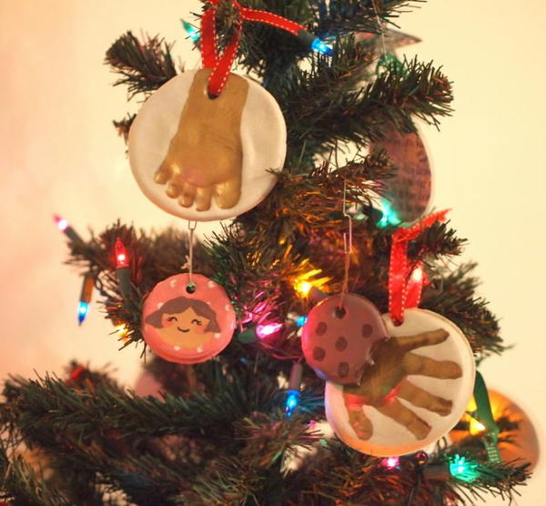 Hand and Footprint Salt Dough Ornaments