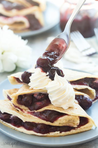 Cherry Cheesecake Crepes Cherry Cheesecake Crepes