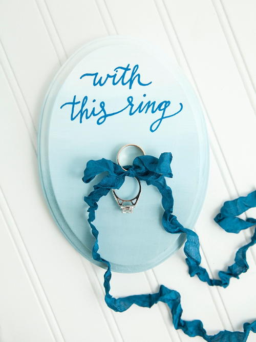 Painted Ring Bearer Plaque Painted Ring Bearer Plaque