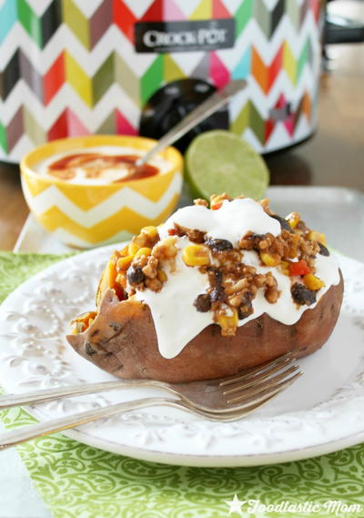 Slow Cooker Stuffed Sweet Potatoes Slow Cooker Stuffed Sweet Potatoes