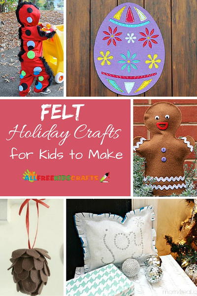 33 Easy Felt Holiday Crafts for Kids to Make