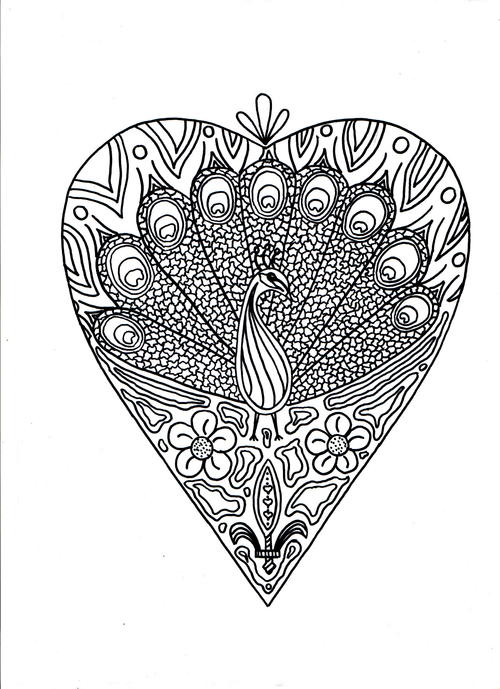 Peacock Printable Coloring Page | FaveCrafts.com