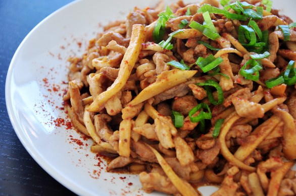 Sauted Shredded Pork with Mushrooms Sautéed Shredded Pork with Mushrooms