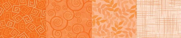 Harmony Fabric Orange Prints