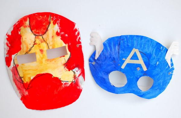 Simple Superhero Paper Plate Masks Simple Superhero Paper Plate Masks
