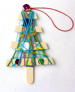 Christmas Ornament Yarn Craft for Kids