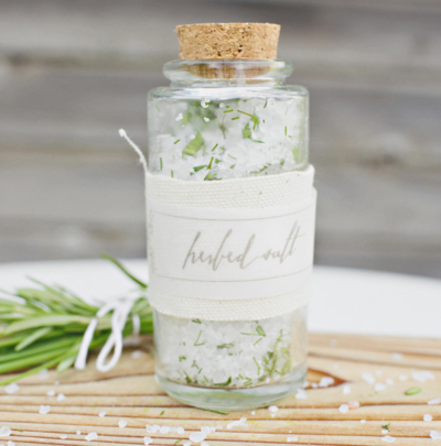 DIY Herbed Salt Favors