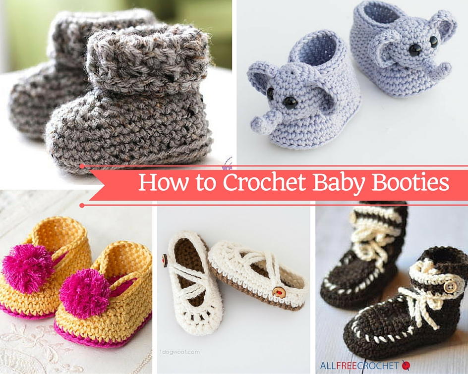 How To Crochet Baby Booties With 51 Patterns Allfreecrochet Com