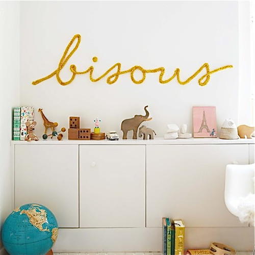 Knitted Word Sign Knitted Word Sign