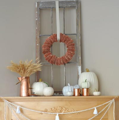 Easy Copper Scouring Pad DIY Wreath