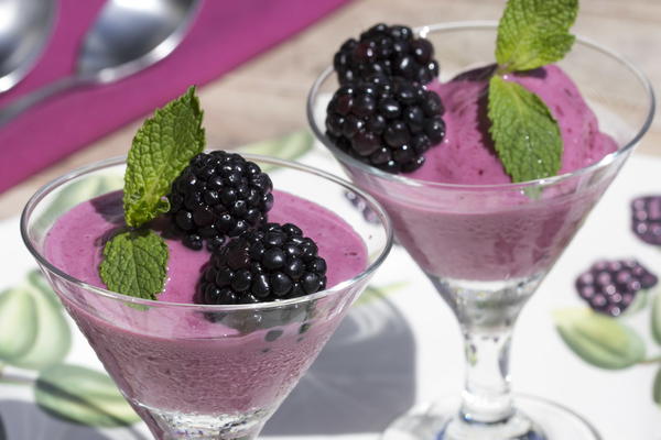 Blackberry Frozen Yogurt Blackberry Frozen Yogurt
