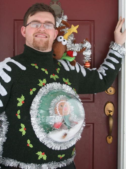Snow Globe DIY Ugly Sweater Snow Globe DIY Ugly Sweater