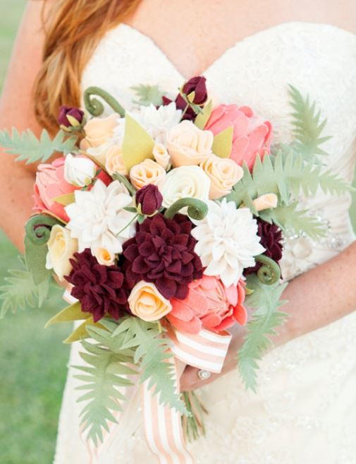 Felt Flower DIY Wedding Bouquet Felt Flower DIY Wedding Bouquet