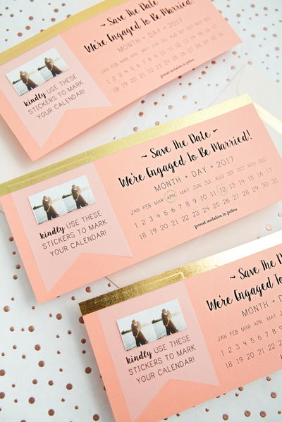 Printable Sticker Save the Dates