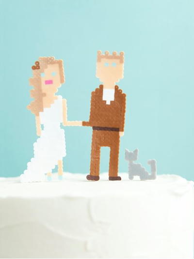 Geeky Perler Bead Cake Toppers Geeky Perler Bead Cake Toppers