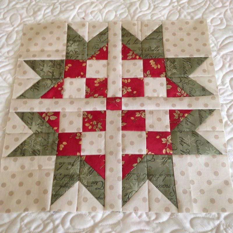 Christmas quilt swell pattern patch uneven featuring block square Sweet Scandinavian Star Block | FaveQuilts.com
