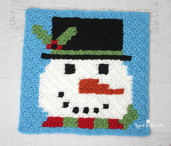 Have a Pixel Christmas Snowman Square Have a Pixel Christmas Snowman Square