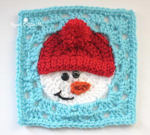 Let It Snow Snowman Square