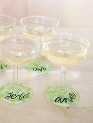 Custom Wine Glasses DIY Wedding Favors