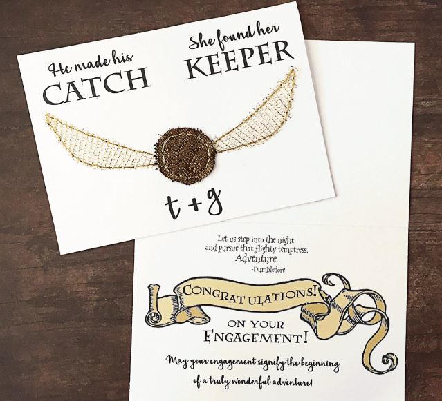Harry PotterThemed Printable Wedding Cards