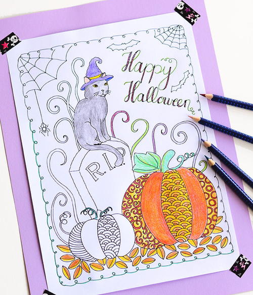 Spooky Halloween Coloring Page