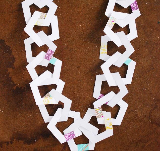 Paper Pentagon Printable Garland