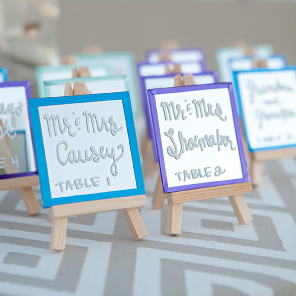 Mini Mirror Escort Cards Mini Mirror Escort Cards