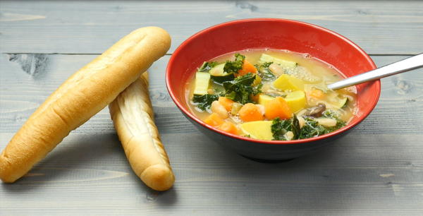 Very Veggie Kale and White Bean Soup