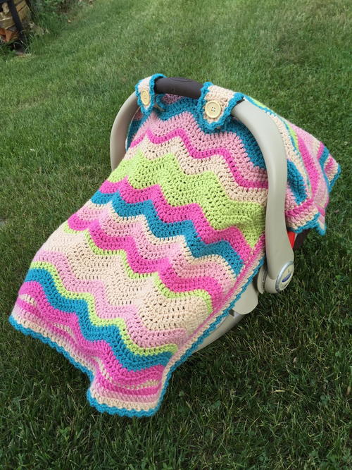 Crochet Ripple Car Seat Cover Allfreecrochet Com