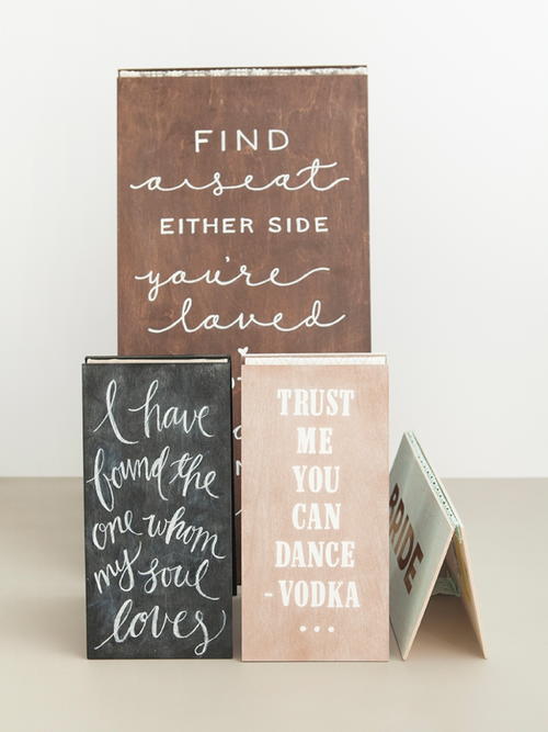 Ribbon Hinged Wedding Signs Ribbon Hinged Wedding Signs