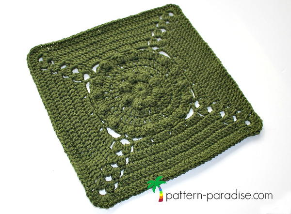 Tranquil Garden Afghan Square Tranquil Garden Afghan Square