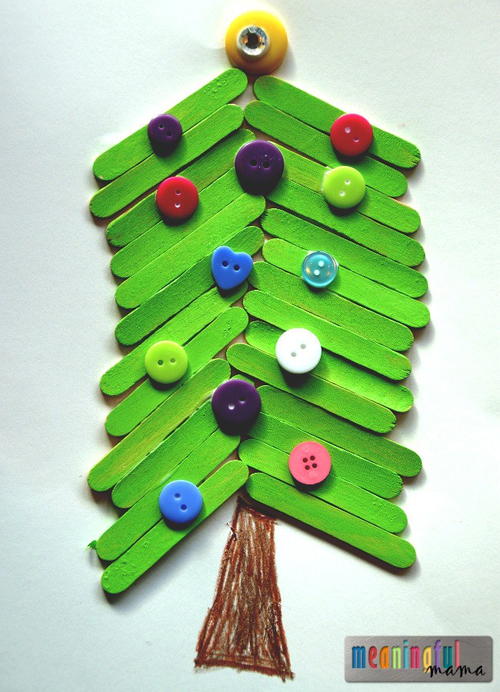 Popsicle Stick Christmas Tree Craft for Kids Popsicle Stick Christmas Tree Craft for Kids