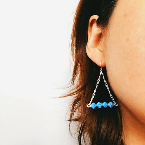 Sparkly Beaded Chain Earrings