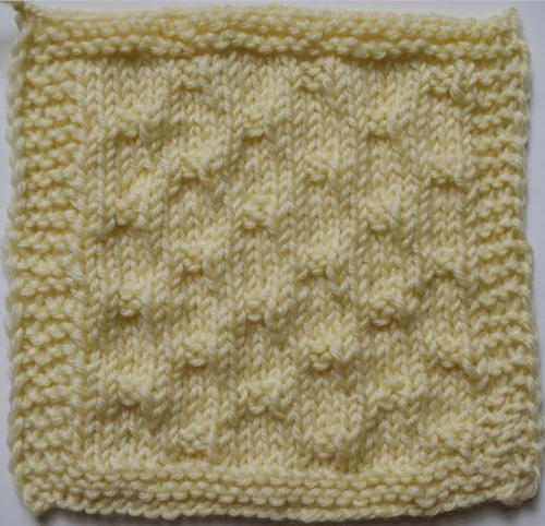 Dots on Stockinette Stitch Square Dots on Stockinette Stitch Square