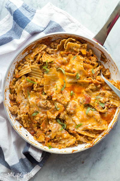Healthier Skillet Lasagna Healthier Skillet Lasagna