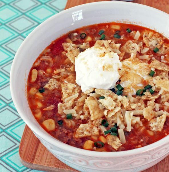 Easy Slow Cooker Enchilada Soup