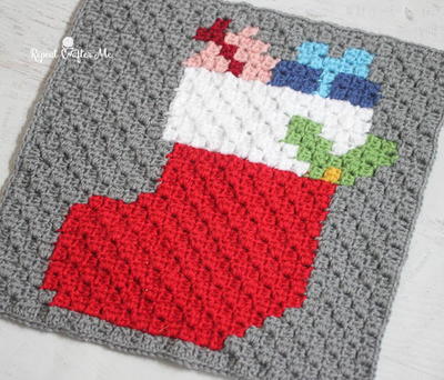 Have a Pixel Christmas: Stocking Square