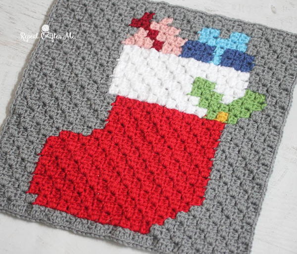 Have a Pixel Christmas Stocking Square Have a Pixel Christmas Stocking Square